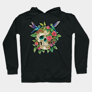 Skull with birds art Hoodie